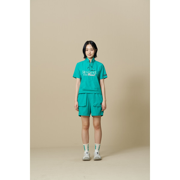 앨버트 플래닛 자수 반팔 아노락 BE42AW01U770