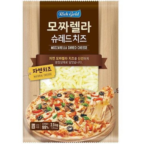 동서식품  리치 골드 모짜렐라 슈레드 치즈 2.5kg
