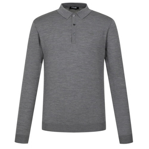 핑  울 베이직 카라 긴팔 니트 111E3SR001_MG