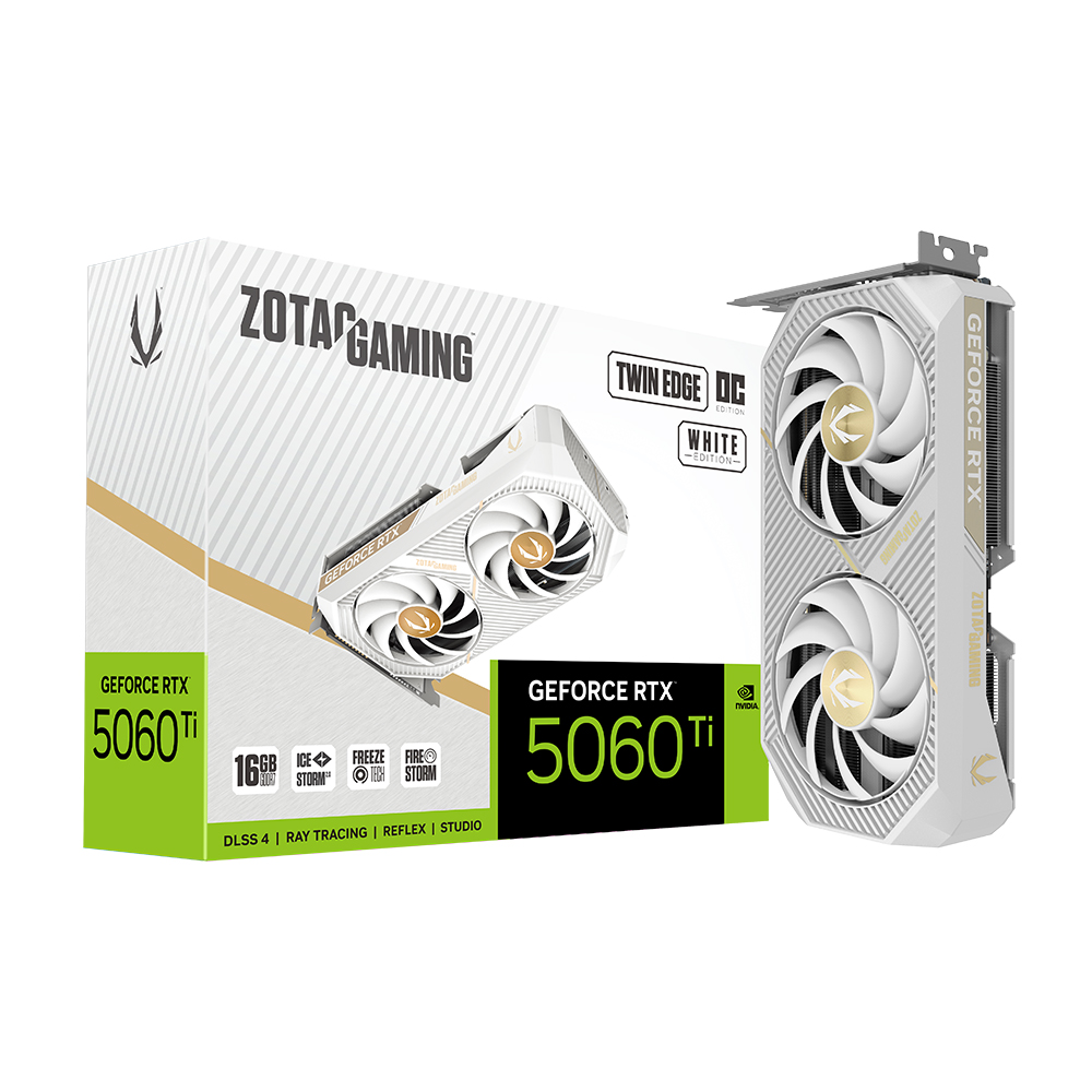 ZOTAC GAMING 지포스 RTX 5060 Ti Twin Edge OC White D7 16GB