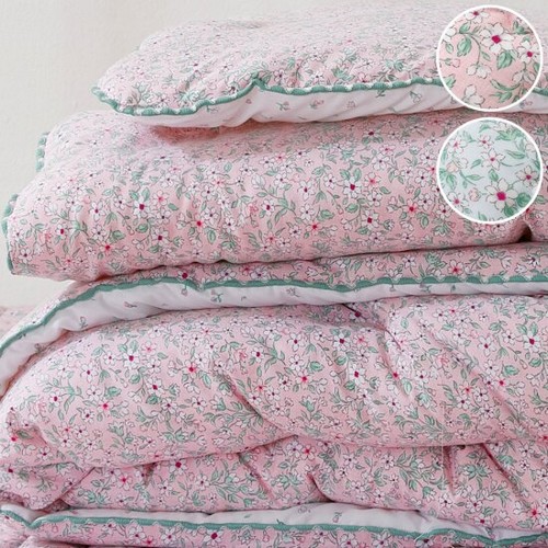 올리버하우스 에리카 잔꽃 차렵이불 패드세트