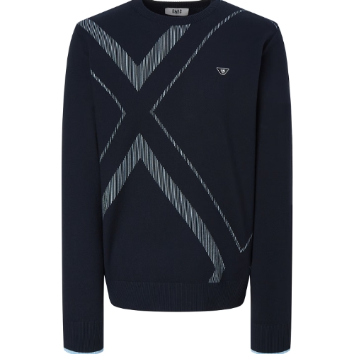 LF 닥스골프 체크조직 라운트 니트 DGSW5C653N2