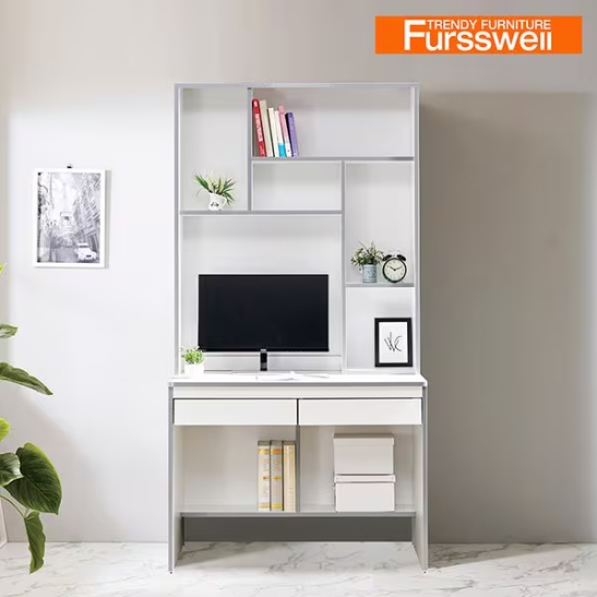 퍼스웰 스타 높은 책꽂이 책상 세트