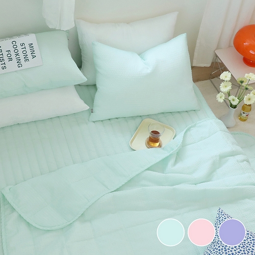 올리비아데코 롤리썸머 시어서커 리플 여름 누비이불