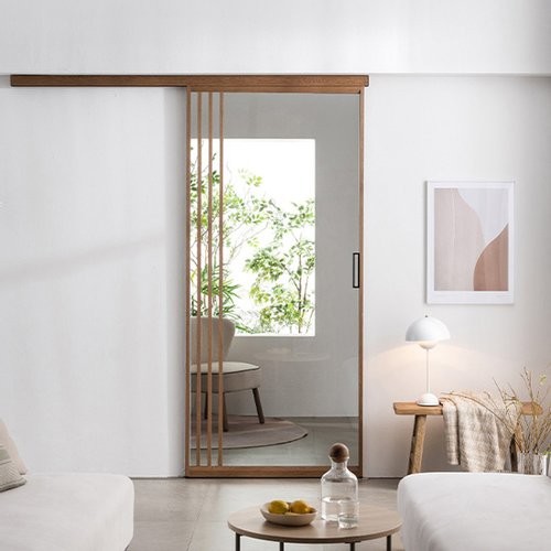 에넥스  ENNEE 우드루바 원슬라이딩 투명형 중문