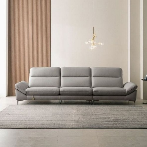 다우닝가구 시엘 전체 천연면피가죽 소파 3.5인용