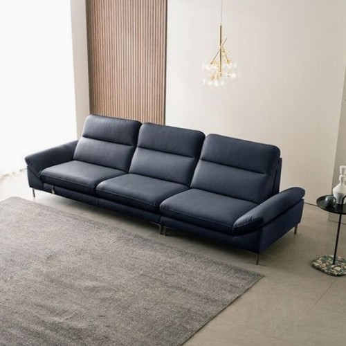 다우닝가구 시엘 전체 천연면피가죽 소파 4인용