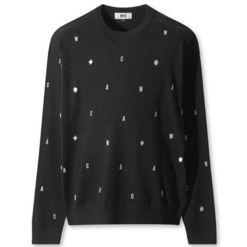 WAAC  엠브로이더리 올오버 스웨터 WMWAA25603BKX