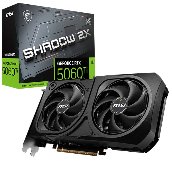 MSI  지포스 RTX 5060 Ti 쉐도우 2X OC 플러스 D7 16GB