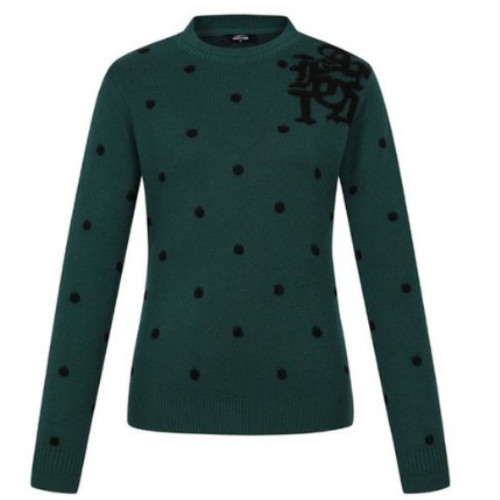 팬텀 로고 도트 자가드 패턴 니트 221E3SR105_GN