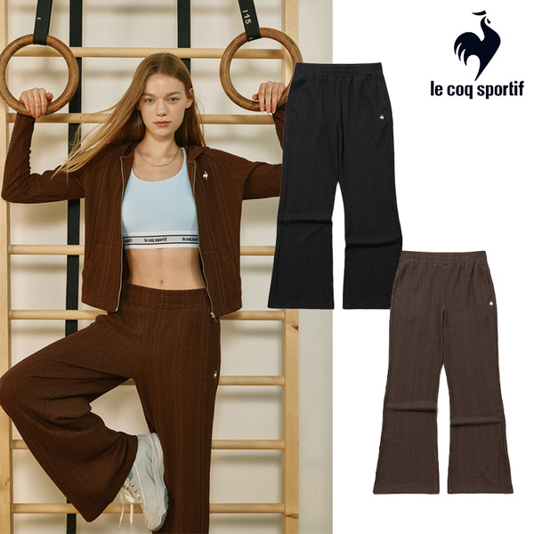 르꼬끄스포르티브 부츠컷 케이블 자가드 팬츠 QQ322OFP92