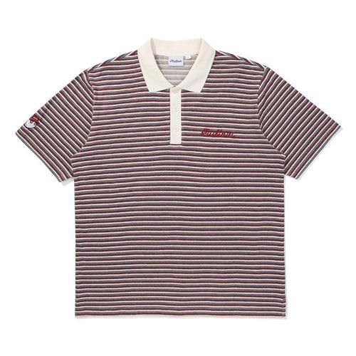 말본골프 스트라이프 하프집업 카라 티셔츠 RED M5321PTS28RED
