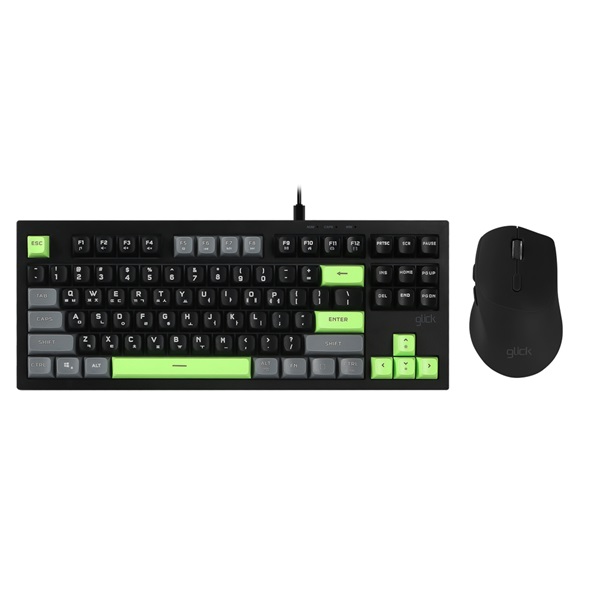 지클릭커  OFFICEPRO OPS60 사일런스 M 다쿠아즈 87 키보드 마우스 세트