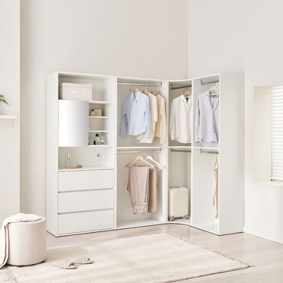 레이디가구  이안 코너형 드레스룸 세트 3000