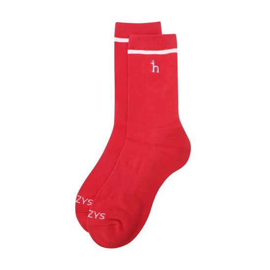 LF 헤지스골프 라인배색 면혼방 장목양말 HWSS5F604C2