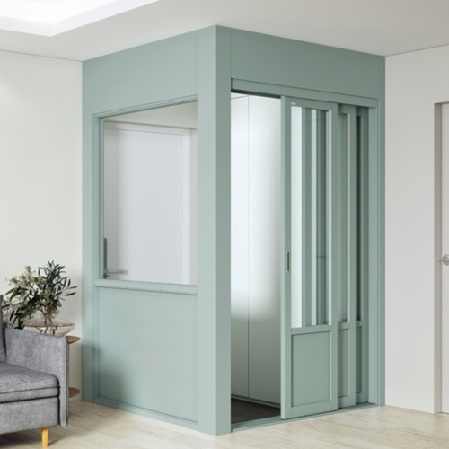 영림임업  트리플6 3연동 ㄱ자 사틴유리 고시형 중문