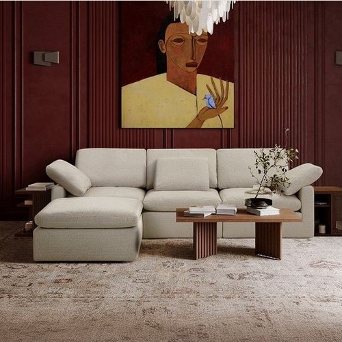 까사미아 캄포구스50 슬림 패브릭 소파 4인용