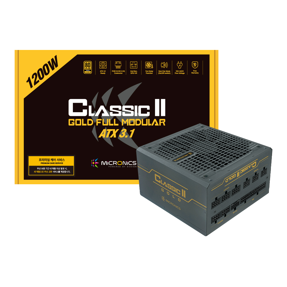 마이크로닉스  Classic II 1200W 80PLUS골드 풀모듈러 ATX3.1