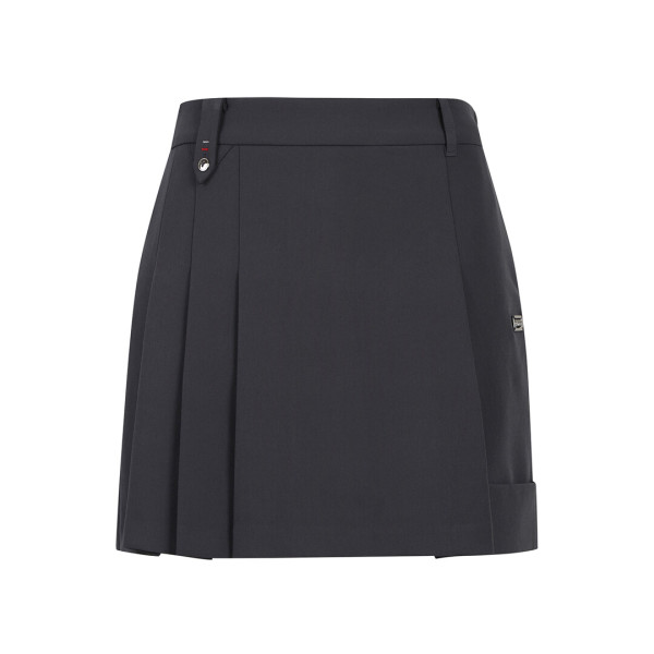 핑  변형 부분 플리츠 큐롯 스커트 121E3PC252_GY