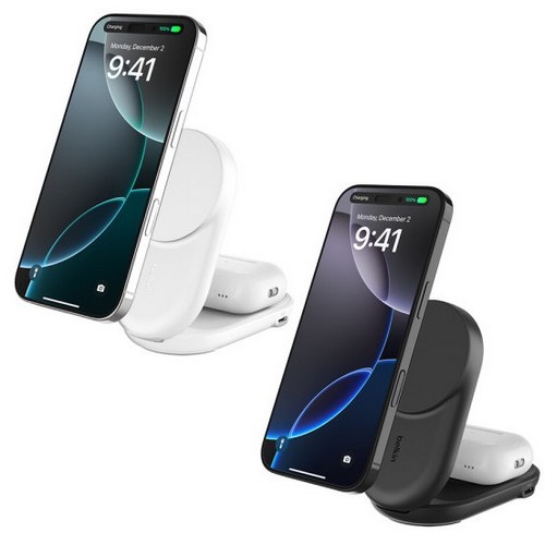 벨킨  울트라차지 Qi2 25W 2in1 무선충전기 WIZ039