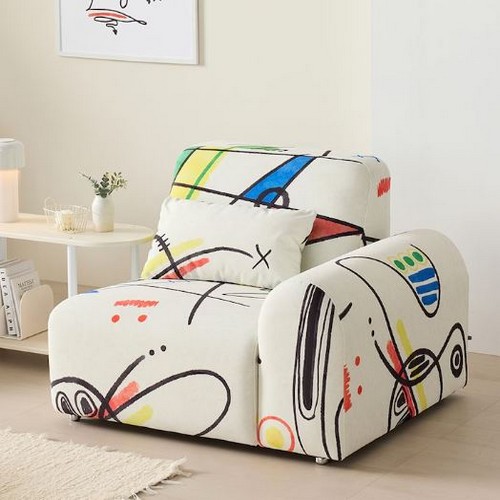 끌레오 듀이 아트 모듈 갤럭시 패브릭 소파 1인용