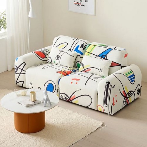 끌레오 듀이 아트 모듈 갤럭시 패브릭 소파 3인용