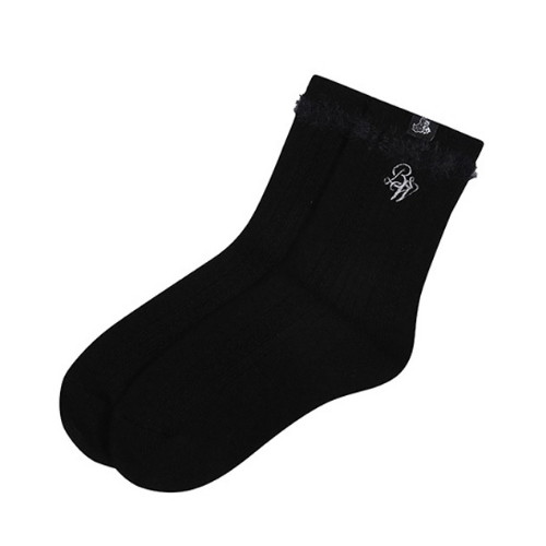 블랙앤화이트  부클포인트 울 중목 양말 8135LXSC_BLACK