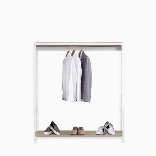 영진산업 스피드랙 드레스룸 시스템 철제 행거봉1개 2단 행거 1100x400