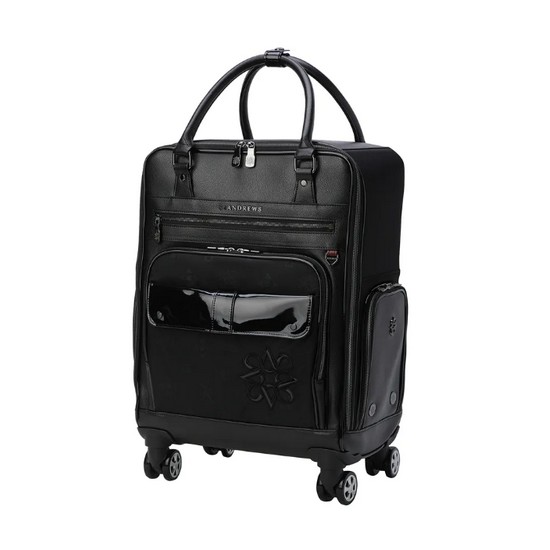 세인트앤드류스  별 심볼 도트 패턴 휠 보스턴백 821E3BB151_BK