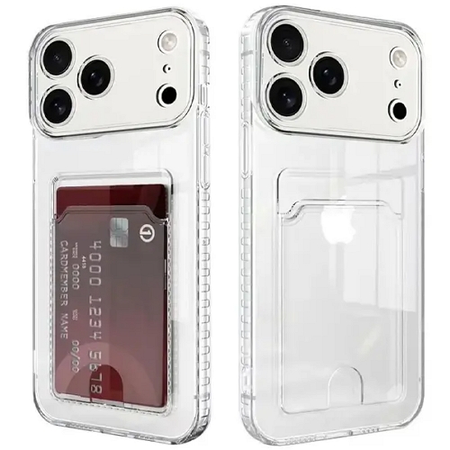 수나르  아이폰17 프로 맥스 카드슬롯 투명 젤리 케이스