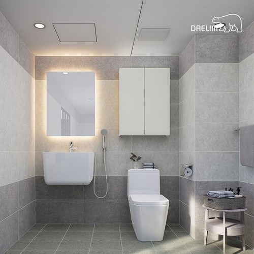 대림바스  코코카페 LED사각거울+욕실장 안방욕실