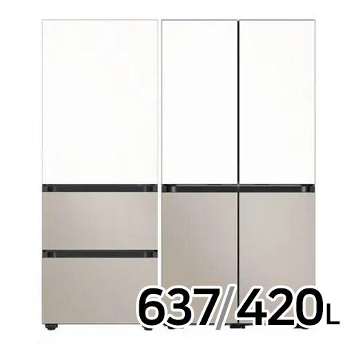 삼성전자 비스포크 키친핏 Max RM70F64R1ZG + 키친핏 에센셜 RK70F42M2ZG (화이트+베이지)