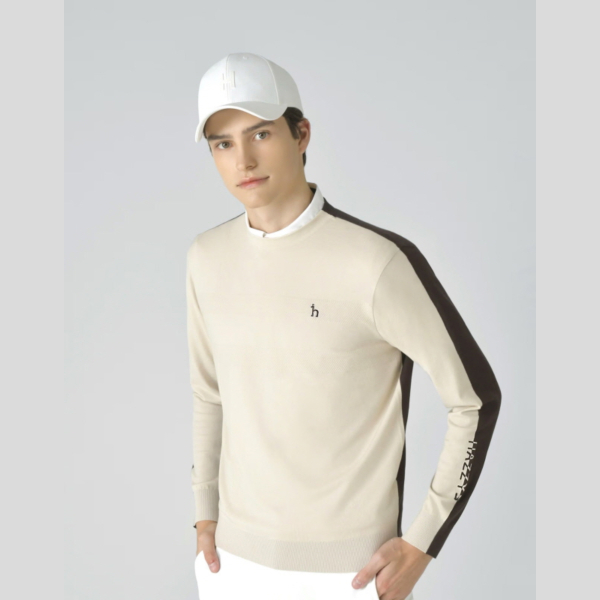 LF 헤지스골프 앞뒤 반전 체크 니트 HUSW5C616I1