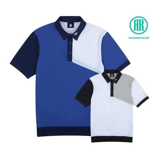 레인메이커  블록 배색 반팔 티셔츠 R32MCT02