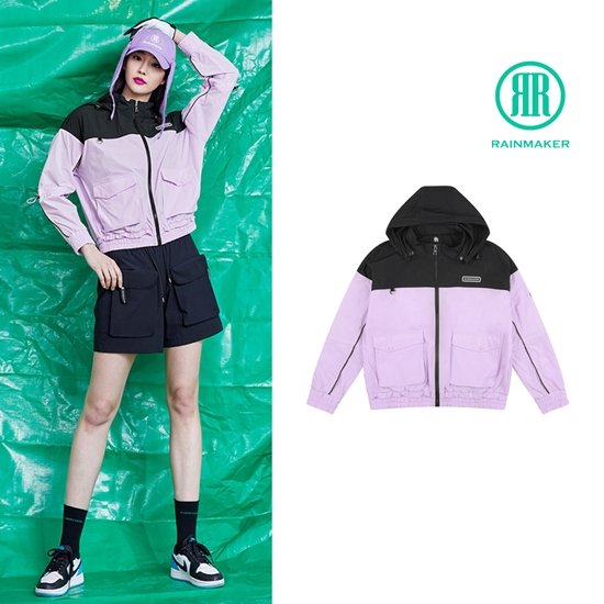레인메이커  블록 윈드브레이커 디테처블 후드 바람막이 R32WCJ01