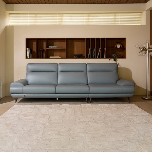 클로 전체 천연가죽 소파 4인용