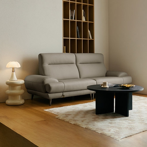 클로 전체 천연가죽 소파 3인용