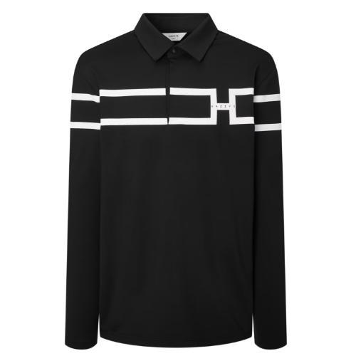 헤지스골프 H로고 블럭 긴팔 폴로티셔츠 WPTS4C691BK