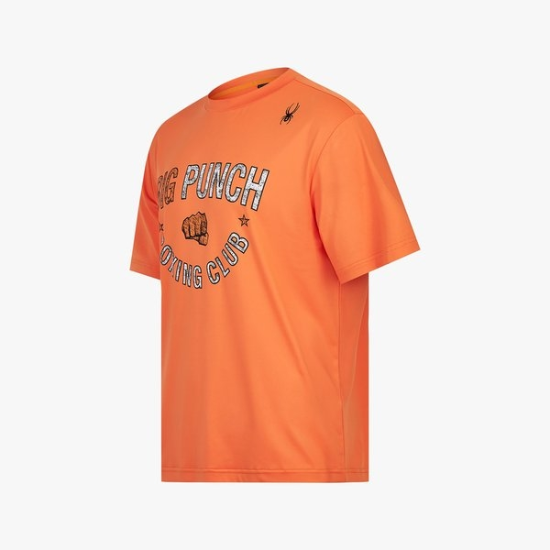 스파이더 BIG PUNCH BOXING CLUB 빅로고 반팔 티셔츠 SPJFCNRS206M-ORG