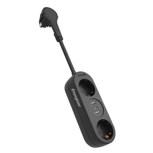 에너자이저  2구 16A USB 고용량 납작멀티탭