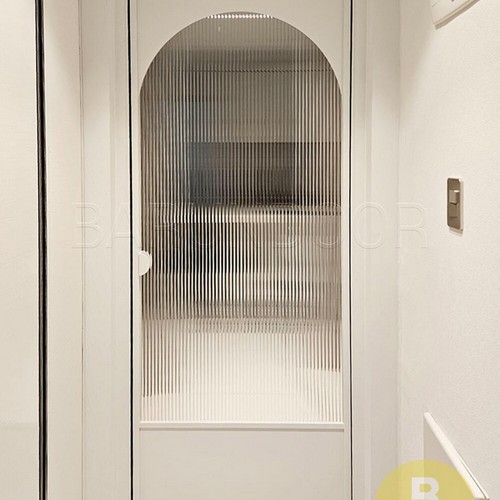 초슬림유압 아치형 화이트 모루세로강화유리 고시형 싱글스윙중문