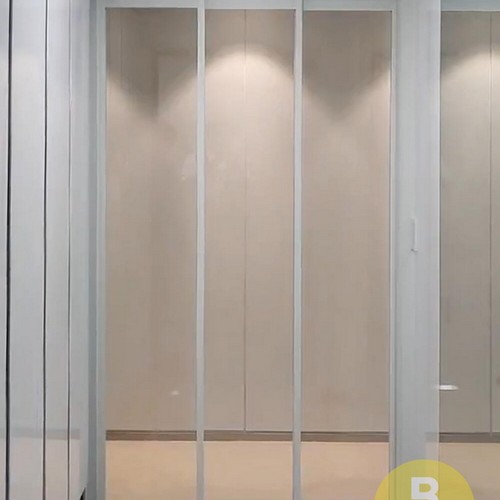 초슬림 화이트 브론즈강화유리 3연동 자동문