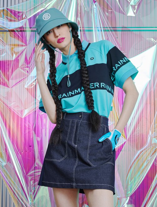 레인메이커  블록 오버핏 티셔츠 R32WCT02