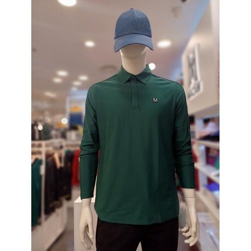 마코  긴팔 백로고 자카드 폴로 티셔츠 MPM3TS61