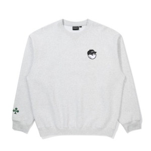 말본골프  긴팔 킹 오브 클럽 라운드 맨투맨 MELANG M5321PFS01MGR