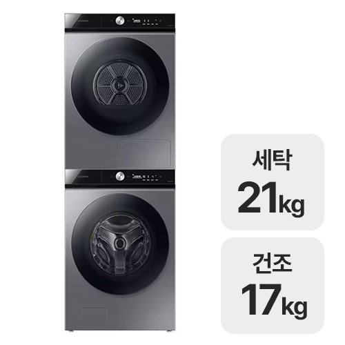 삼성전자 비스포크 그랑데 AI WF21B6400KP + AI DV17B8720BP
