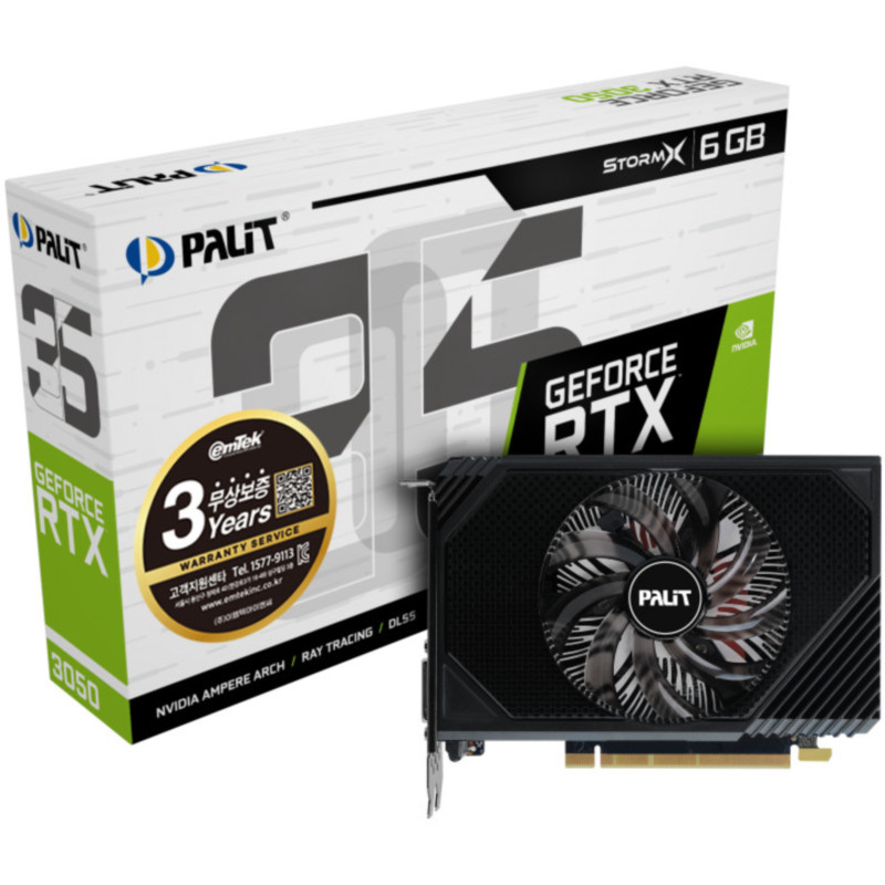PALIT  지포스 RTX 3050 STORM X D6 6GB 이엠텍