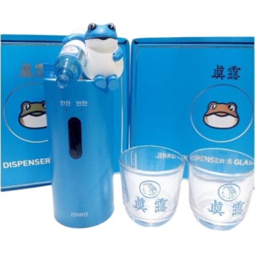 하이트진로  두꺼비 소주 디스펜서 글라스 기프트 세트