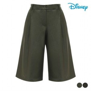 디즈니골프 핀턱 뒷밴딩 페이크레더 버뮤다 5부 반바지 DP3LPS009