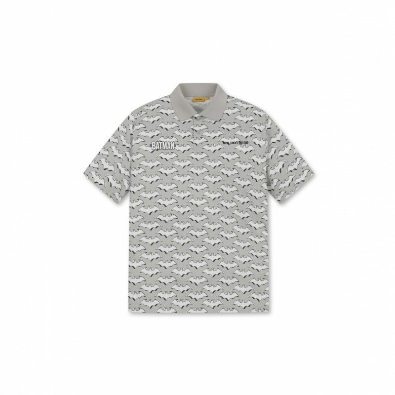 잭니클라우스 골든베어 GOLDEN BEAR 배트맨 패턴 반팔 피케 폴로 티셔츠 G4TAW25051WHX